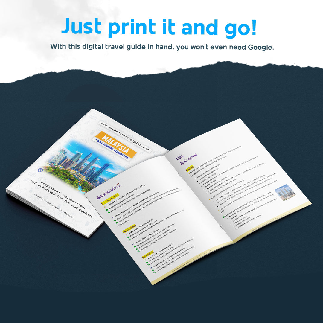 Malaysia 3 days itinerary covering all places in Kuala Lumpur