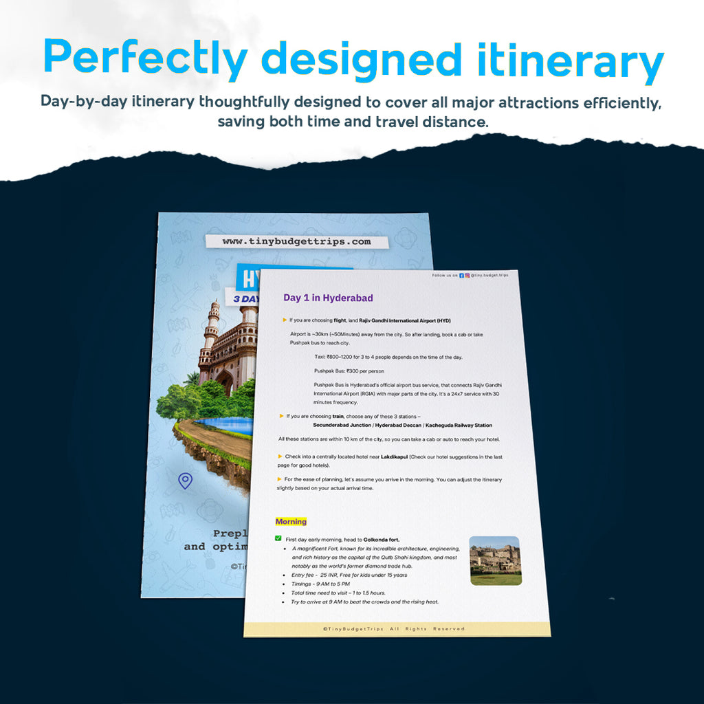 Hyderabad 3 days smart itinerary